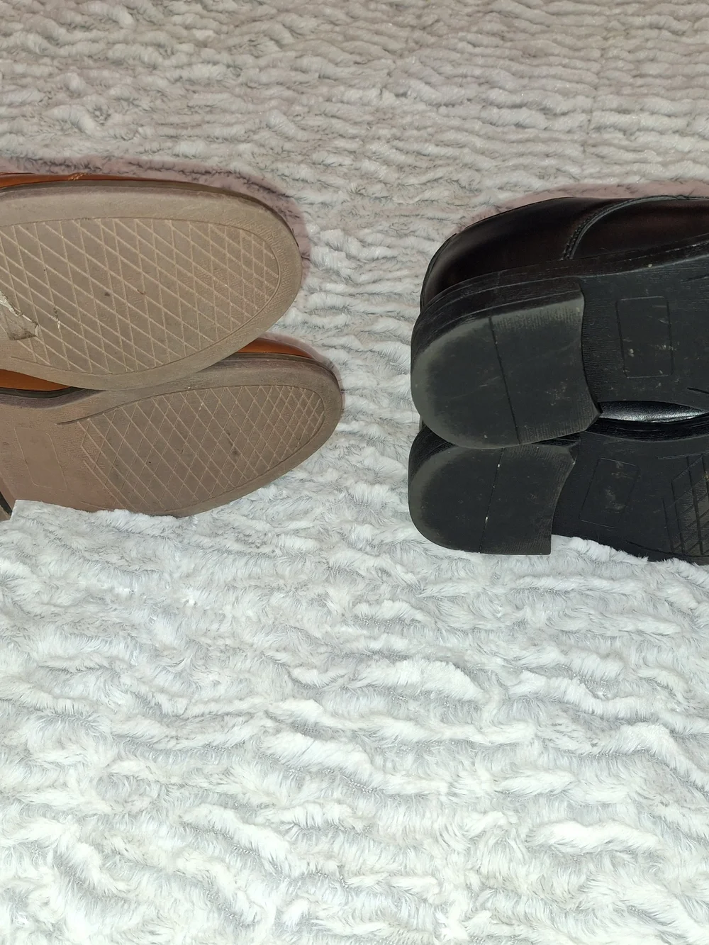 Bruno Marc Boy's Classic Oxford Dress Shoes in Tan and Black